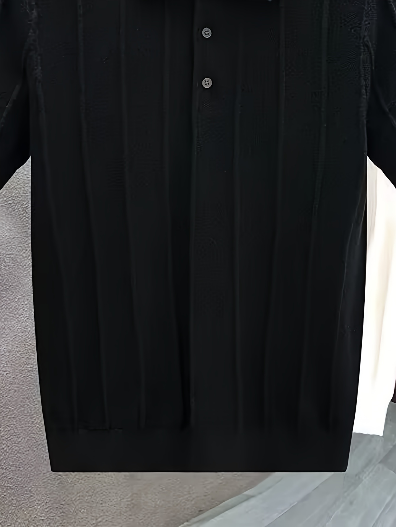 High-End Luxury Vertical Strip - Polo Shirt Pique ulasan dan harga