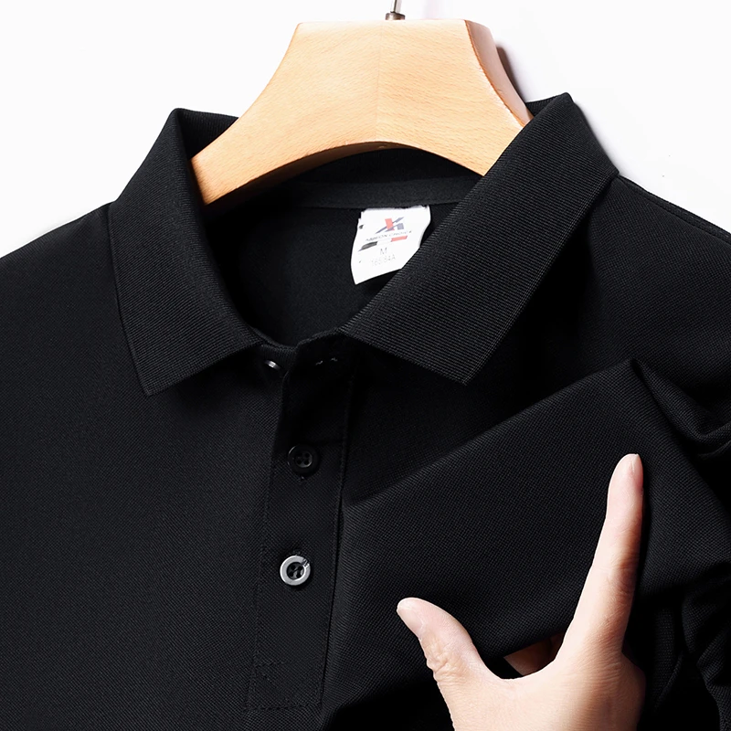 Men's Fashion Solid Short Slee - Polo Shirt Pique ulasan dan harga