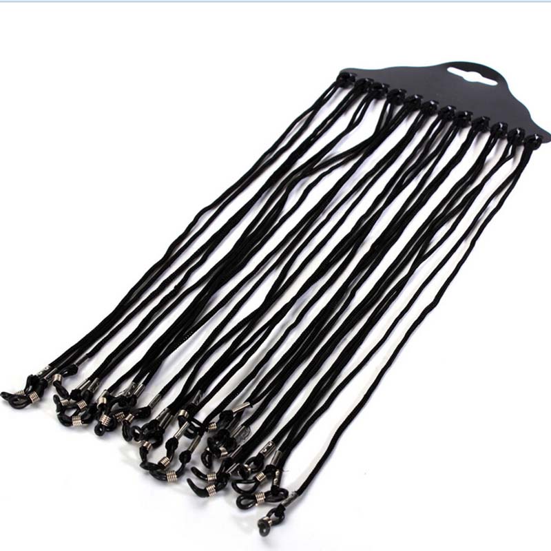 12pcs/set Black Nylon Cord Eye - Sunglass Retainer Cord ulasan dan harga