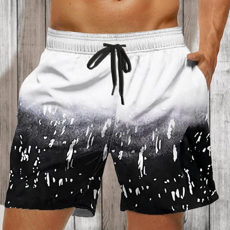Gradient Colorful Graphic Swim - Trunks Board Surf ulasan dan harga