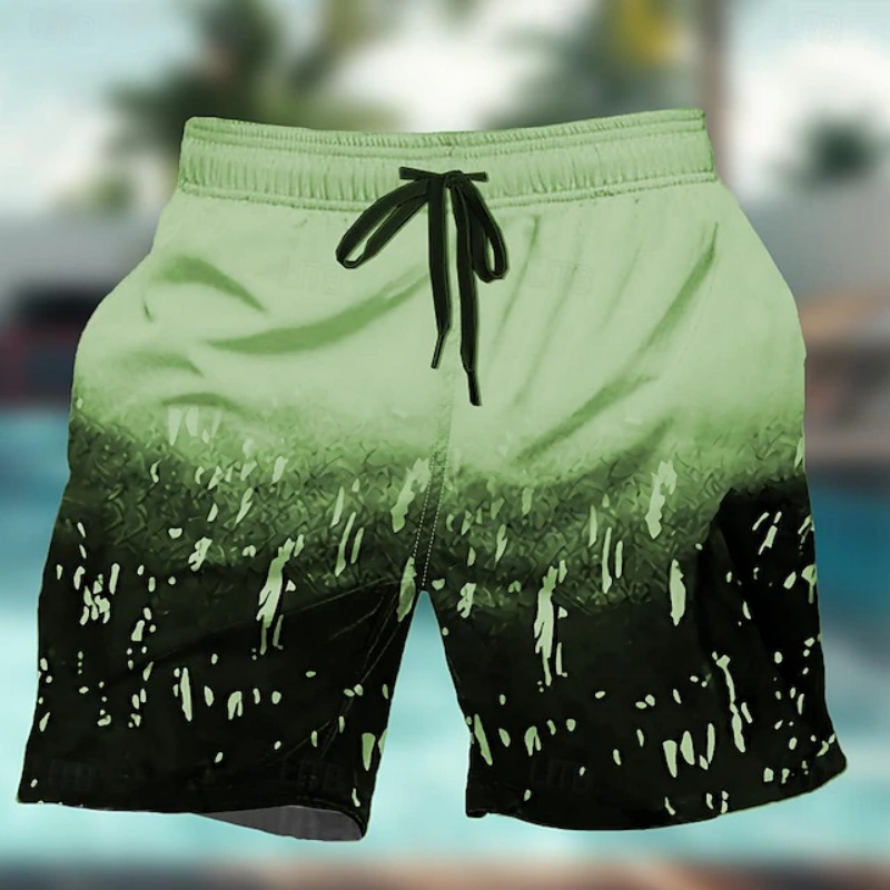 Gradient Colorful Graphic Swim - Trunks Board Surf ulasan dan harga