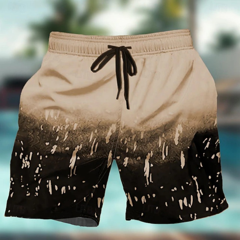 Gradient Colorful Graphic Swim - Trunks Board Surf ulasan dan harga