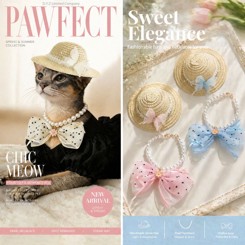 Cute Summer Pet Straw Bucket H - Bucket Hat Straw ulasan dan harga