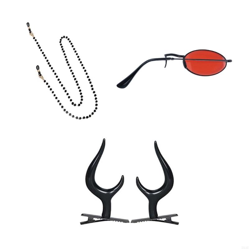DXAE Devil Horns Hair Clips Mo - Sunglass Retainer Cord ulasan dan harga