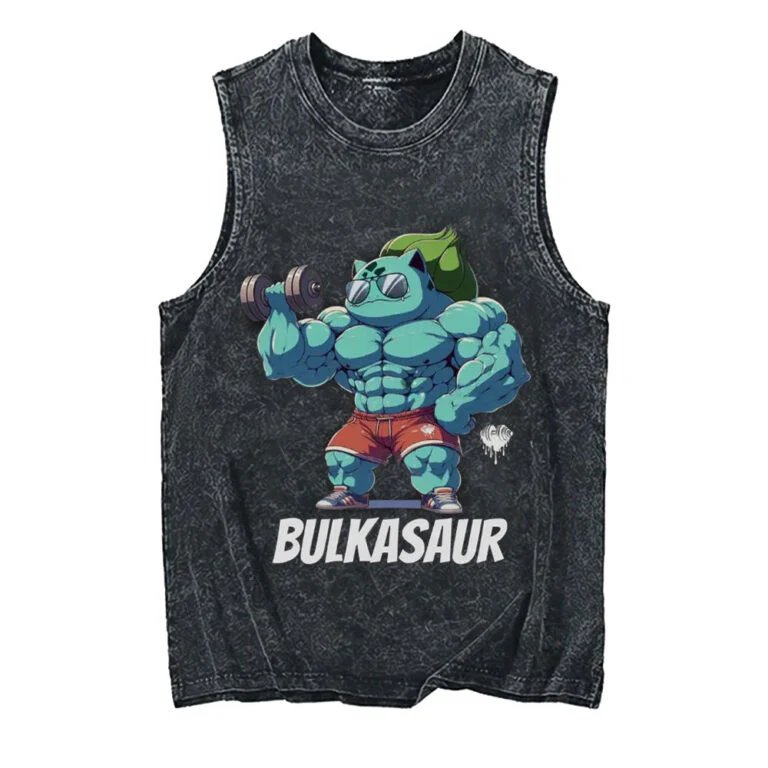 2026 Pokemon Pikachu Acid Wash - Tank Top Muscle ulasan dan harga