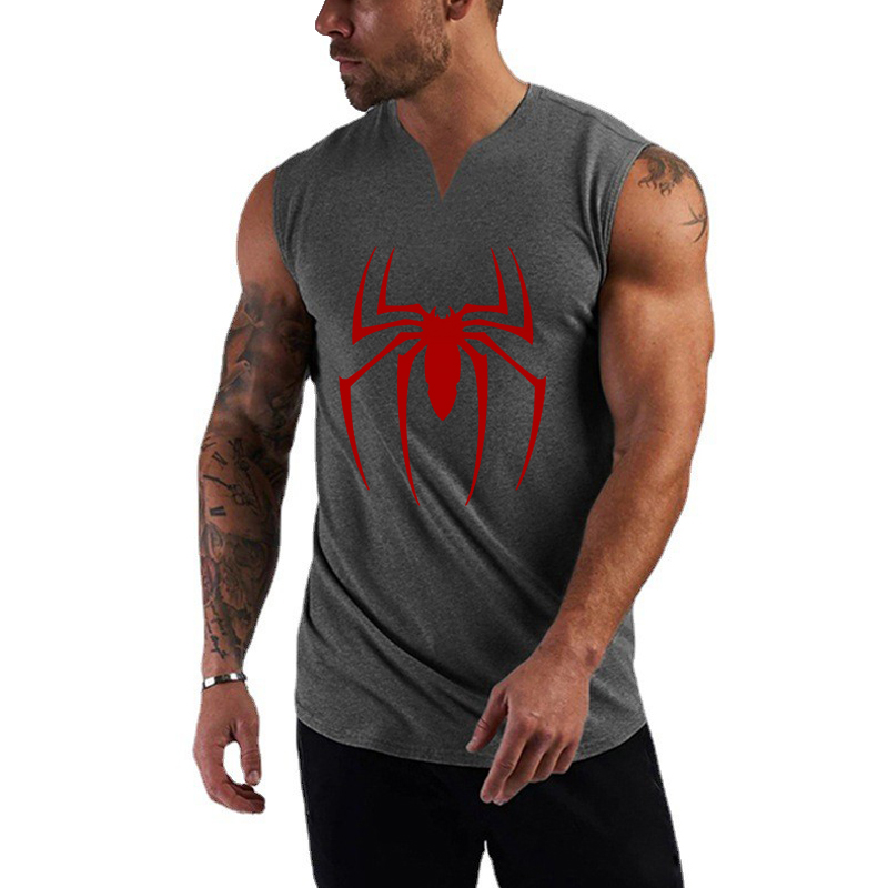 Red Spider Printed Gym Fitness - Tank Top Muscle ulasan dan harga